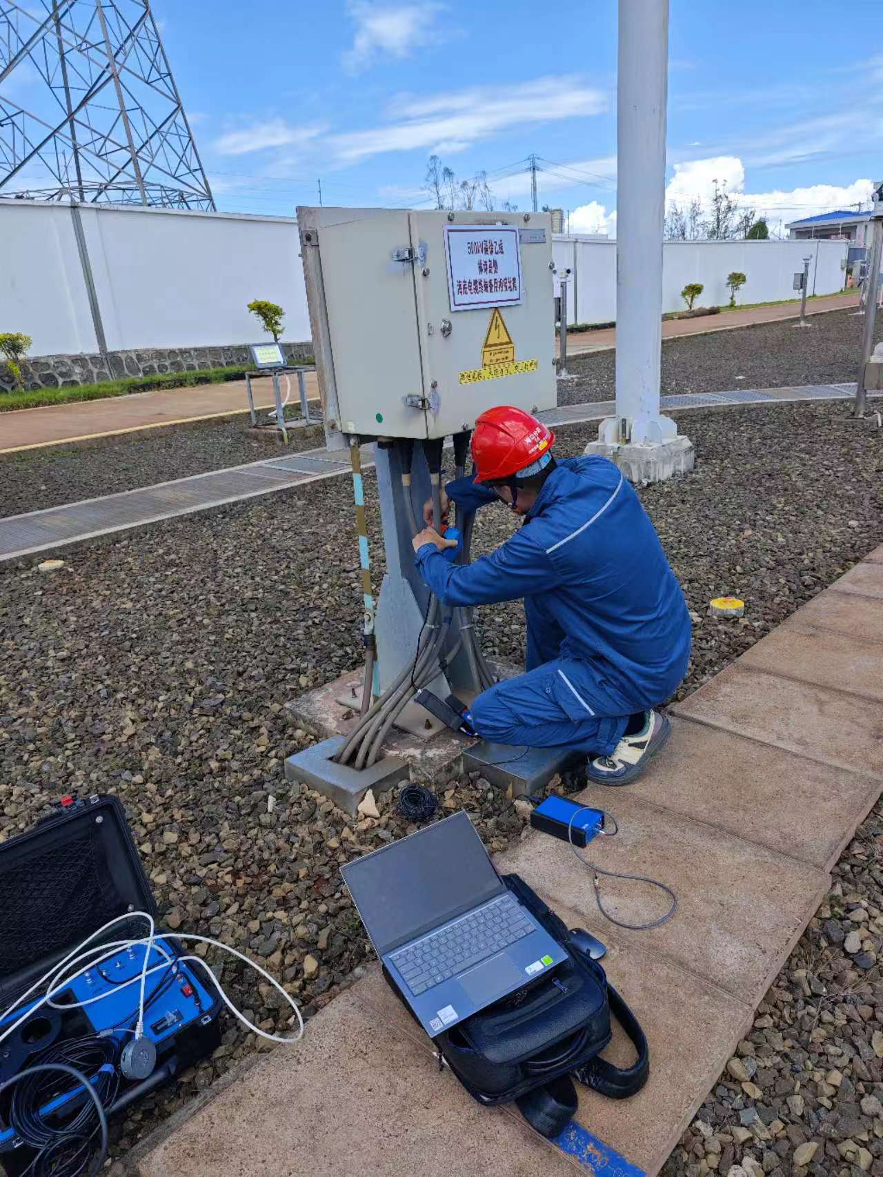 電纜故障檢測(cè)現(xiàn)場(chǎng)