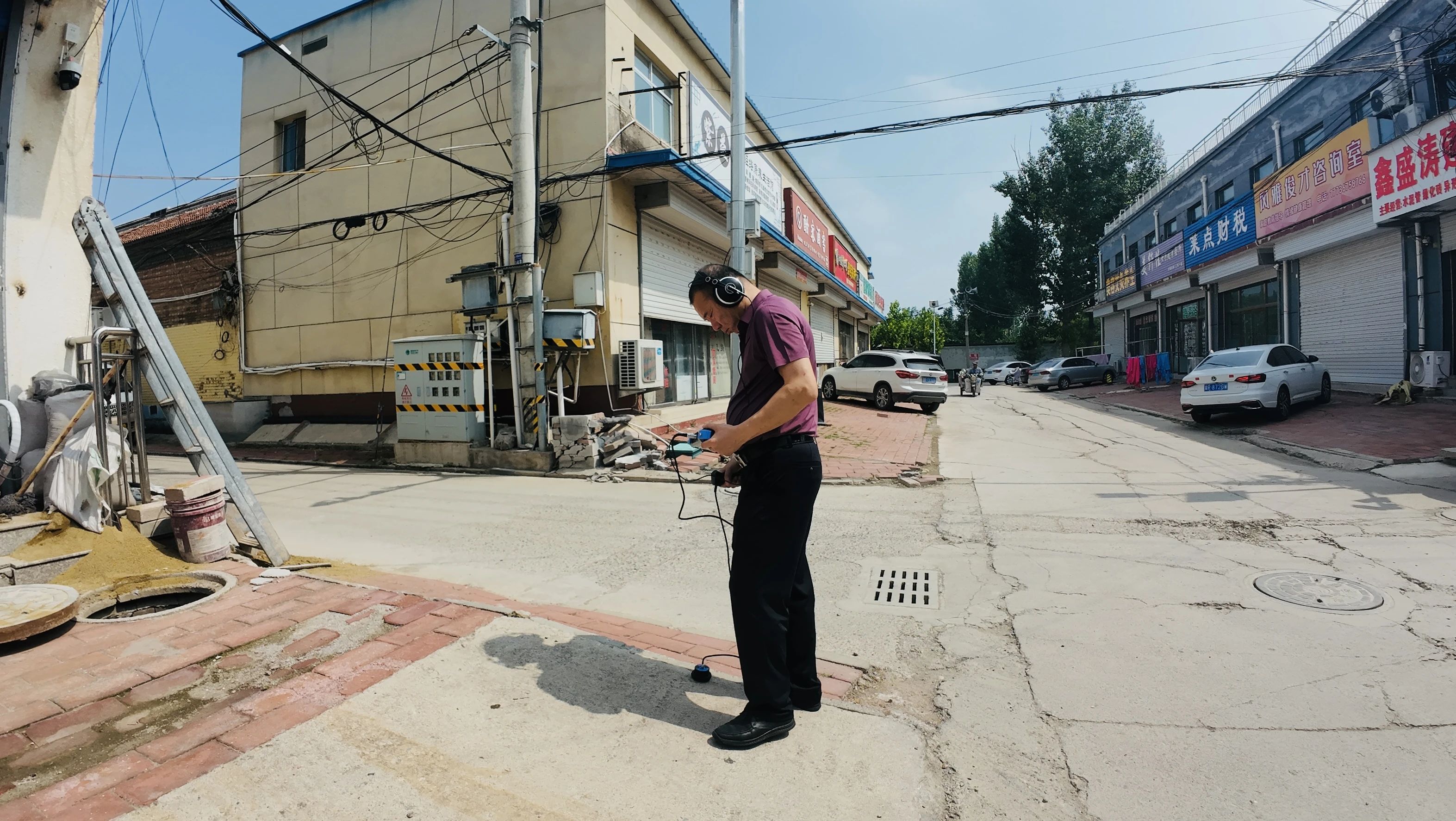 大海聽漏儀檢測(cè)現(xiàn)場(chǎng)