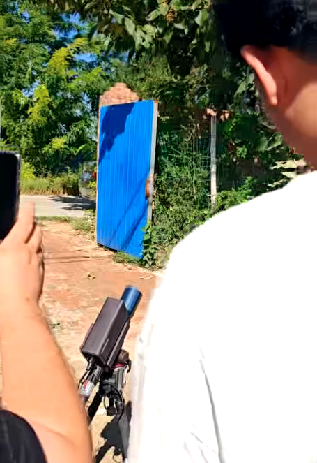 激光清障儀除樹障現(xiàn)場(chǎng)